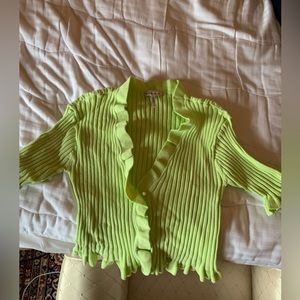 BCBG SWEATER- lime green. Never worn